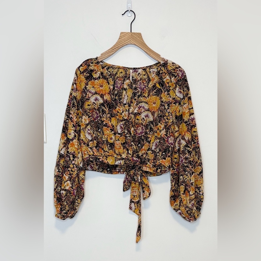 Free people party playlist wrap blouse, sz : small - Picture 5 of 15